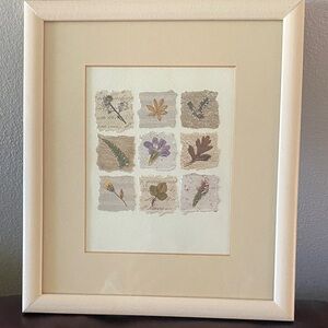 Framed Botanical Art with Pressed Flowers print